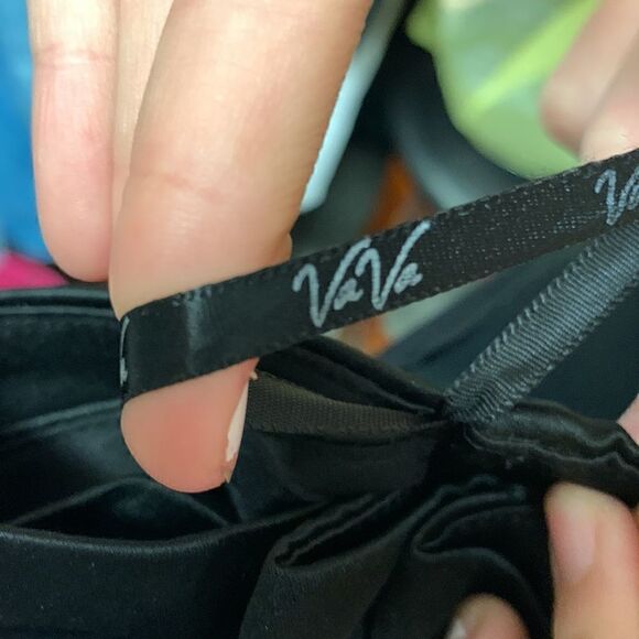 VA USA strapless satin black mini dress - Picture 4 of 5